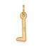 10K Yellow Gold Large Slanted Block Initial L Charm - 21.25 mm