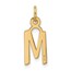 10K Yellow Gold Large Slanted Block Initial M Charm - 22.35 mm