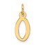 10K Yellow Gold Large Slanted Block Initial O Charm - 20.9 mm