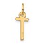 10K Yellow Gold Large Slanted Block Initial T Charm - 20.75 mm