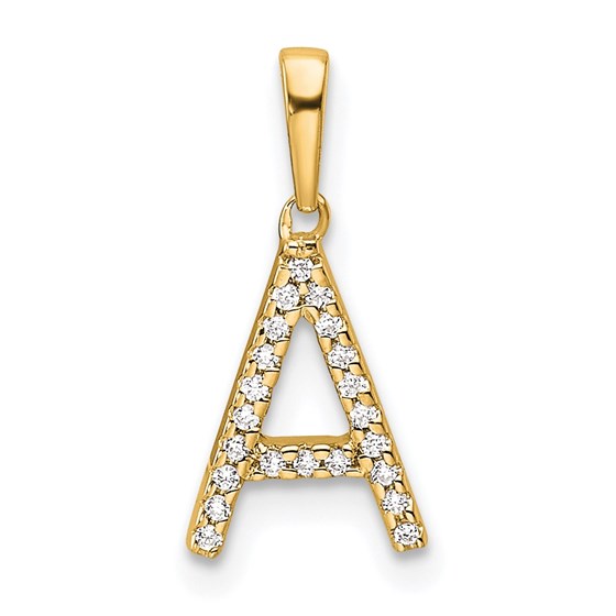 10K Yellow Gold Letter A Initial Pendant 10K Yellow Gold Letter A Initial Pendant