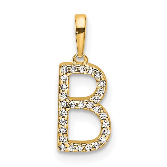 10K Yellow Gold Letter B Initial Pendant 10K Yellow Gold Letter B Initial Pendant