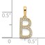 10K Yellow Gold Letter B Initial Pendant