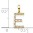 10K Yellow Gold Letter E Initial Pendant