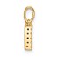 10K Yellow Gold Letter F Initial with Bail Pendant - in.