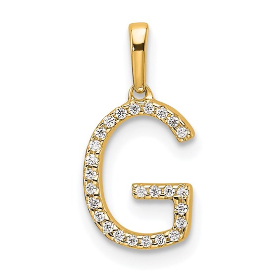 10K Yellow Gold Letter G Initial Pendant 10K Yellow Gold Letter G Initial Pendant