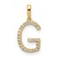 10K Yellow Gold Letter G Initial Pendant