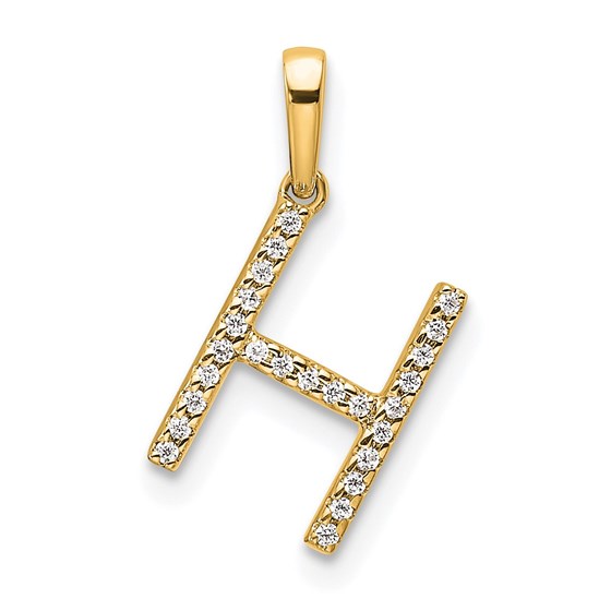 10K Yellow Gold Letter H Initial Pendant 10K Yellow Gold Letter H Initial Pendant