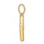 10K Yellow Gold Letter M Initial Pendant