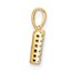 10K Yellow Gold Letter M Initial with Bail Pendant - in.