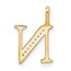 10K Yellow Gold Letter N Initial Pendant - 15.33 mm