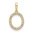 10K Yellow Gold Letter O Initial Pendant