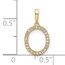 10K Yellow Gold Letter O Initial Pendant