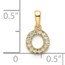 10K Yellow Gold Letter O Initial with Bail Pendant - in.