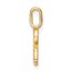 10K Yellow Gold Letter P Initial Pendant - 15.28 mm