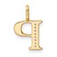 10K Yellow Gold Letter P Initial Pendant - 15.28 mm