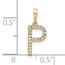 10K Yellow Gold Letter P Initial Pendant