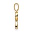 10K Yellow Gold Letter R Initial Pendant