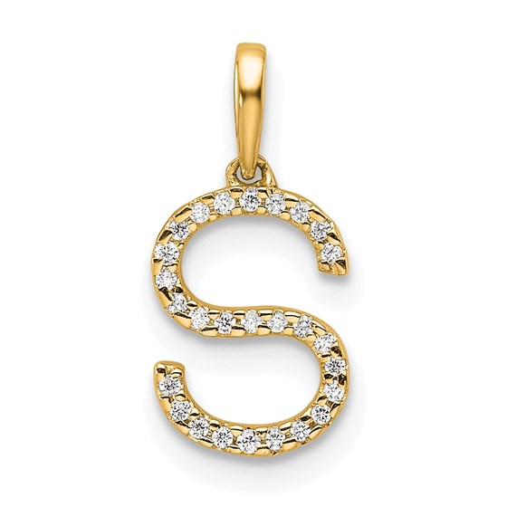 10K Yellow Gold Letter S Initial Pendant 10K Yellow Gold Letter S Initial Pendant