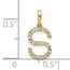 10K Yellow Gold Letter S Initial Pendant
