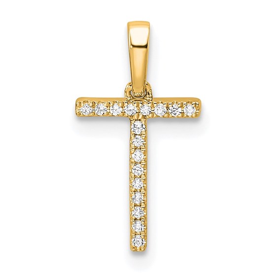 10K Yellow Gold Letter T Initial Pendant 10K Yellow Gold Letter T Initial Pendant