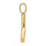 10K Yellow Gold Letter W Initial Pendant