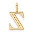 10K Yellow Gold Letter Z Initial Pendant - 15.44 mm