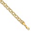 10K Yellow Gold Lite 7mm Triple Link Charm Bracelet - 7.25 mm