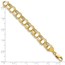 10K Yellow Gold Lite 8.5mm Triple Link Charm Bracelet - 7 mm