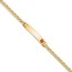 10K Yellow Gold Medical Anchor Link ID Bracelet - 7 in.