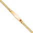 10K Yellow Gold Medical Shape Curb Link ID Bracelet - 8 in.
