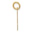 10K Yellow Gold Medium Script Letter N Initial Charm