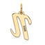 10K Yellow Gold Medium Script Letter N Initial Charm