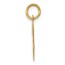 10K Yellow Gold Medium Script Letter V Initial Charm