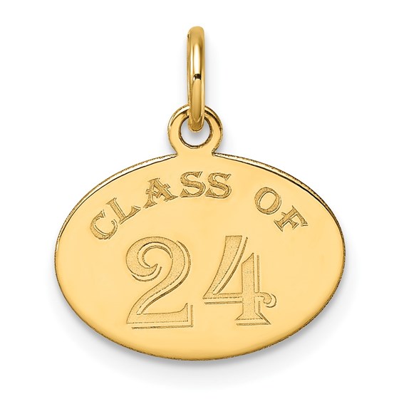 10K Yellow Gold Oval CLASS OF 2024 Charm - 17.75 mm 10K Yellow Gold Oval CLASS OF 2024 Charm - 17.75 mm