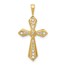 10K Yellow Gold Passion Cross Pendant Mounting - 28 in.