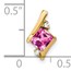10K Yellow Gold Pink Sapphire and Diamond Chain Slide