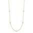 10K Yellow Gold Round White Pearl 9-Station Necklace - 18 in.