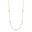 10K Yellow Gold Round White Pearl 9-Station Necklace - 18 in.