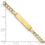 10K Yellow Gold Semi-solid Curb Link ID Bracelet - 8 in.