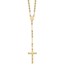 10K Yellow Gold Semi-solid Rosary 24 inch Necklace - 24 in.