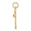 10K Yellow Gold Small Diamond Budded Cross Pendant - 21.5 mm