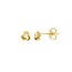 10K Yellow Gold Small Open 3 Loop Love Knot Post Earrings