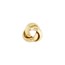 10K Yellow Gold Small Open 3 Loop Love Knot Post Earrings