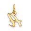 10K Yellow Gold Small Script Initial A Charm - 15.25 mm