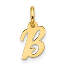 10K Yellow Gold Small Script Initial B Charm - 17 mm
