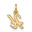 10K Yellow Gold Small Script Initial H Charm - 16.85 mm
