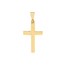 10K Yellow Gold Straight Edge Cross Pendant