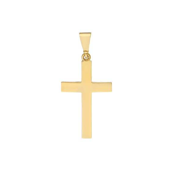 10K Yellow Gold Straight Edge Cross Pendant 10K Yellow Gold Straight Edge Cross Pendant