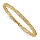 10K Yellow Gold Stretch Mesh Bracelet - 7 in.